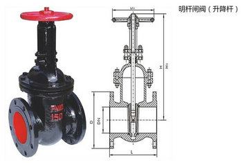 明桿閘閥結(jié)構(gòu)圖