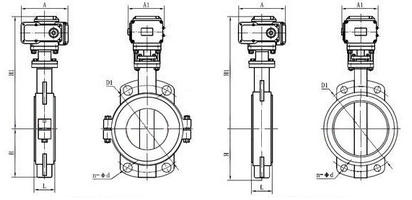 電動襯氟蝶閥結(jié)構(gòu)圖